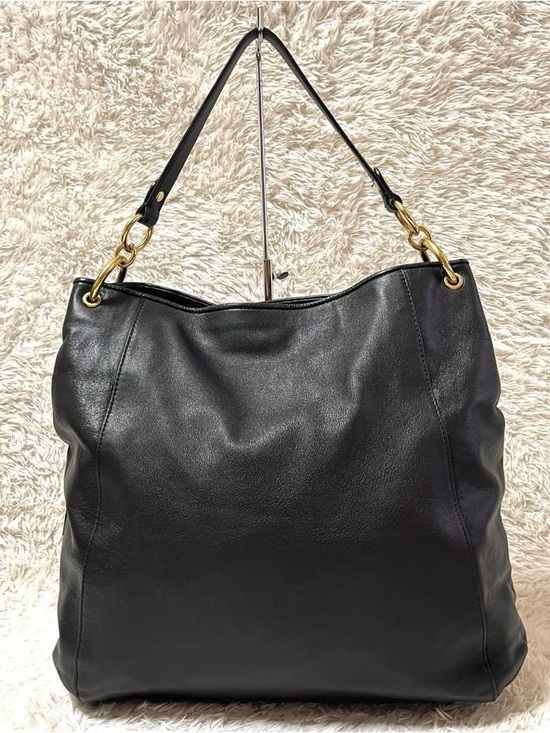 Coach Leopard Calf Hair Leather Turnlock One Shoulder Tote Bag